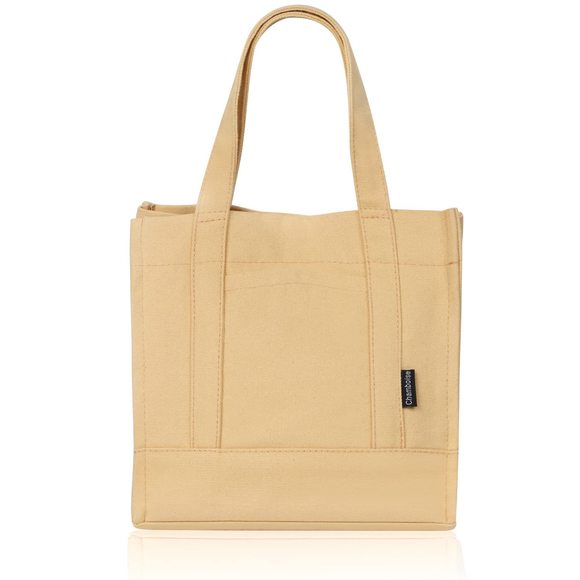 Mini Tote Bag - Stylish & Compact Canvas Tote With Snap Closure, Ideal c: - Picture 1 of 6